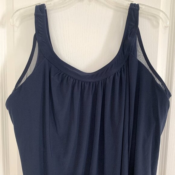 Miraclesuit Illusionists Ursula Tankini Swimsuit Top Midnight Blue Plus Size 24W - Picture 6 of 9